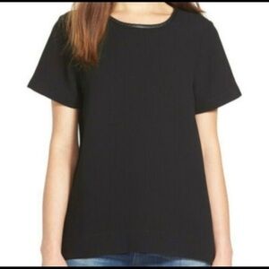 Madewell Leather Trimmed Swing Top Black XS